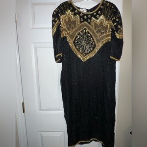 Black sequence dress